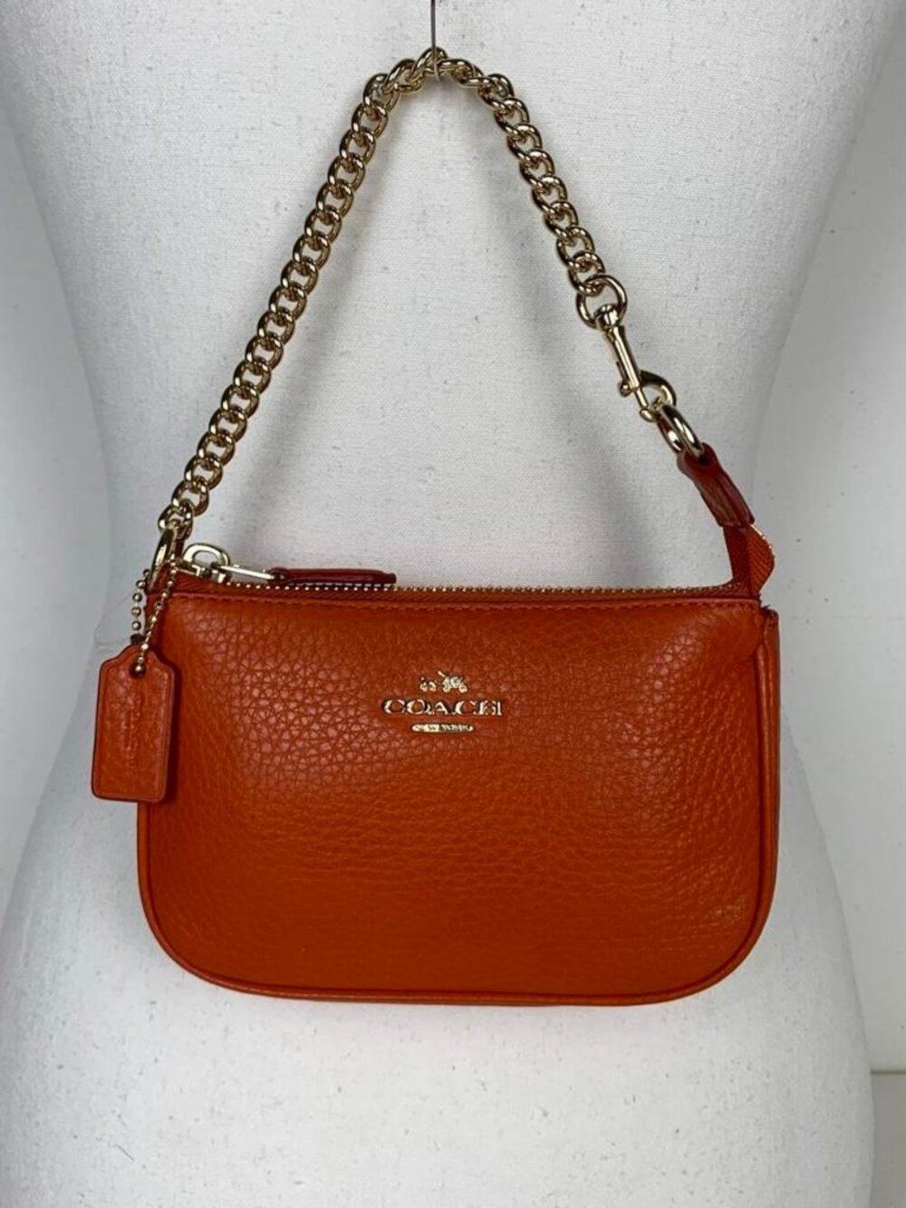 Orange Coach Nolita Wristlet 19 crafted